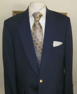 men s 2 button blue wimbledon blazer size 46 long