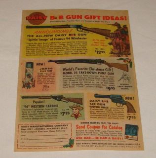   bb gun gift ideas ad page ~ Six Gun, 94 Winchester, Pump Gun, etc