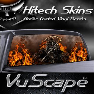 vuscape truck rear window graphic grim reaper 