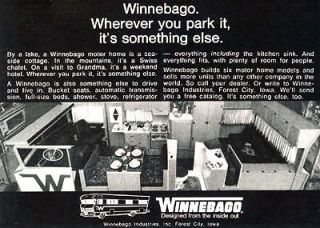 winnebago motor home camper r v interior view 1969 ad from canada time 