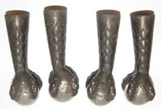 antique claw and ball furniture leg feet glass and