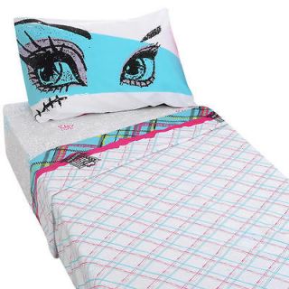 monster high twin sheet set new bedding pillow case one