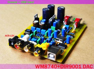 full assembled wm8740 dir9001 dac board decoder board from china
