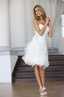 stock White Short Cocktail dress/Prom gown Wedding Dresses Size 6 8 10 