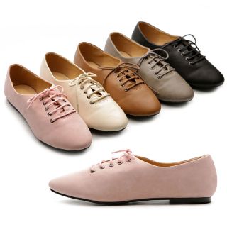 New Womens Shoes Oxfords Ballet Flats Loafers Lace Ups Low Heels Multi 