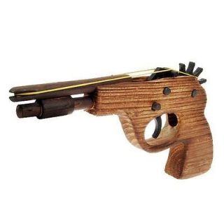   listed Classical Rubber Band Launcher Wooden Pistol Gun(Toy) E007