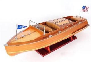   MODEL SPEED BOAT RUNABOUT WOODEN NEW MAGNIFICENT REPLICA NOT A KIT