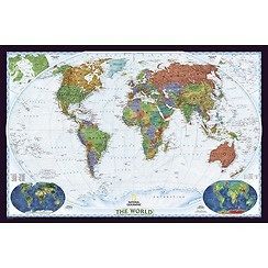 WORLD WALL MAP Decorative style by National Geographic