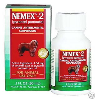 nemex 2 pyrantel pamoate liquid dog wormer 2 oz time