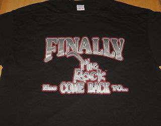 THE ROCK / HAS COME BACK TO FT. LAUDERDALE WWF / WWE T SHIRT   (Large 