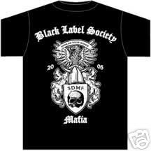 zakk wylde black label society mafia t shirt size l xxl