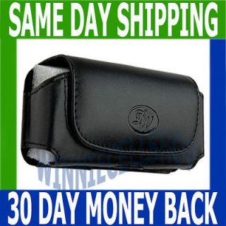 Black Leather Sideways Belt Clip Case Pouch Cover for Nokia C3 01 NEW