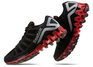 Reebok V45550 ZIGKICK   BLACK / SILVER / RED   Zigtech Athletic Shoe 