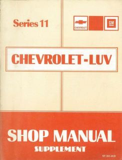 1981 Chevrolet Luv Truck Diesel Engine Service Manual Supplement 