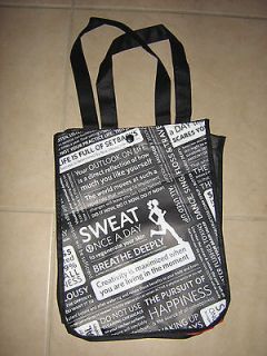   NEW SHOPPING LUNCH GYM TOTE BAGS LOT OF 2 BLACK MANIFESTO YOGA DANCE