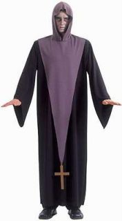 exorcist party priest costume halloween mens tunic std grey black 