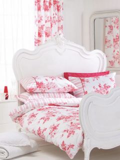Red & White Bedding / Bed Linen Reversible Duvet Cover or Curtains