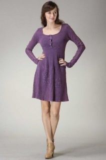 Urban X Womens Clothing Dress Purple Long Sleeve Cotton Thermal 