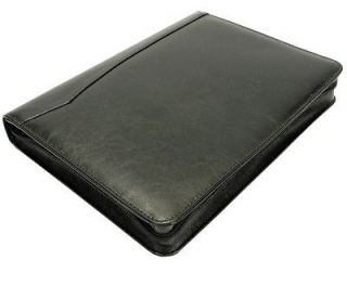 a4 black brown leather zipped folder 24 new from latvia