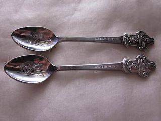 Rolex Lucerne Bucherer of Switzerland Souvenir Silver Tone Spoons Lot 