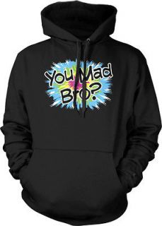 You Mad Bro? Taunt Argue Neon Colorful Angry Rage Explosion Hoodie 