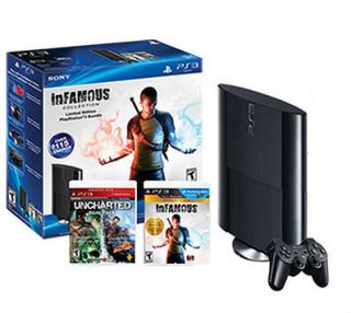 Brand NEW Sony PS3 250 GB Playstation 3 Infamous + Uncharted Bundle