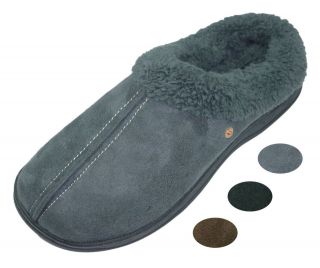 mens scuffs slippers brown black grey all sizes