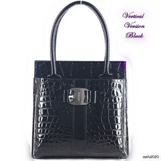New Luxury Lady Womens Crocodile Pattern Hobo PU Leather Handbag Tote 