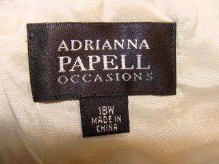 Adrianna Papell Ivory Formal Wedding Dressy Suit 18W