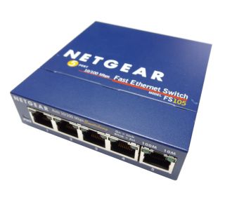 Netgear 5 port 10 100 Mbps Fast Ethernet Switch FS105 with DC power 