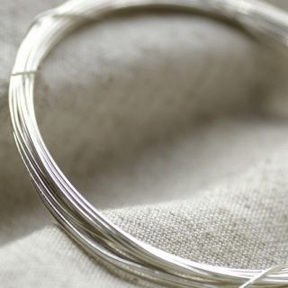 10ft Sterling Silver Plated Brass Beading Wire 23ga 0 6mm m10