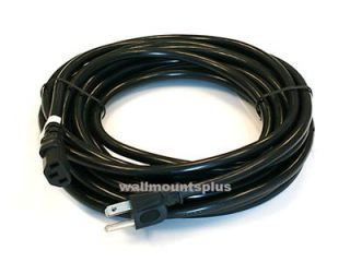 25 ft long power cord for computer monitor tv c13 5