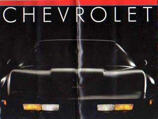  Chevy Car Brochure Catalog Corvette Camaro Cavalier Monte Carlo