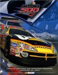 2003 Daytona 500 Official Souvenir Program w Cover