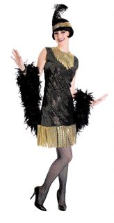 20s Art Deco Flapper Adult Costume Dress Medium 8 10 New