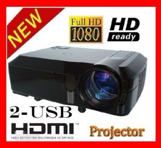 2500 Lumens HD LED Projector Multimedia Home Projector 3 HDMI Double 