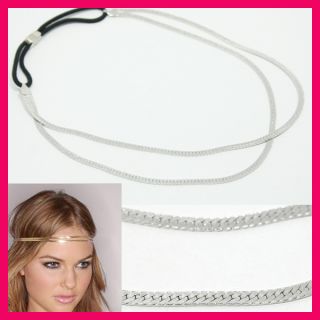 Line Metal Headband Stretch Hairband Headwrap Elastic