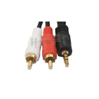 5mm male mini plug to 2 rca stereo audio cable