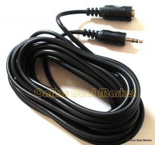 15 ft Extension Cord 3 5mm Mini Plug Headphone Cable