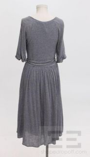 Phillip Lim Heather Gray Scoop Neck Pleated Dress Size Small