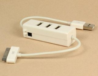 New USB2 0 High Speed 3 Port Hub for Apple iPhone 3G 4G 4S IPOD3 5 
