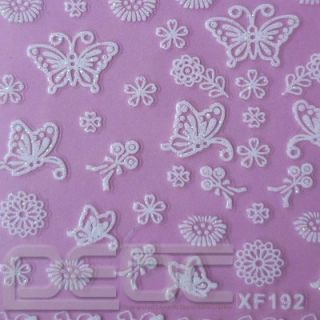 Christmas Wrap 3D Nail 26 Designs Art Stickers Foil Tips Decals Xmas 