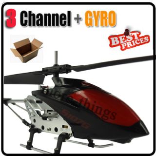 S107G 3CHANNEL 3CH Gyro Remote Control RC Metal Helicopter Black S107 