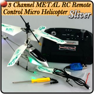 Channel METAL RC Remote Control Helicopter Silver