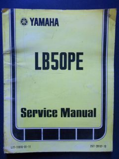 Yamaha 1978 LB50PE lb 50 PE LB50 Original Owners Service Manual 