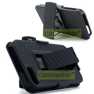   Holster Combo 2pc Rubberized Hard Case Cover for Apple iPhone 5