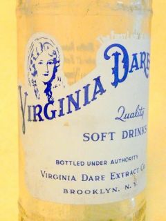 vintage SODA   VIRGINIA DARE of CARNEGIE, PA  7 oz.VINTAGE ACL SODA 