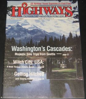 Highways RV Magazine  Good Sam Club  October 1991 Washingtons 