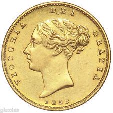 great britain 1858 queen victoria gold half sovereign from united