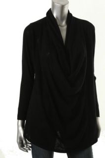 525 America New Black Cowl Neck Long Sleeves Tunic Sweater RM BHFO 